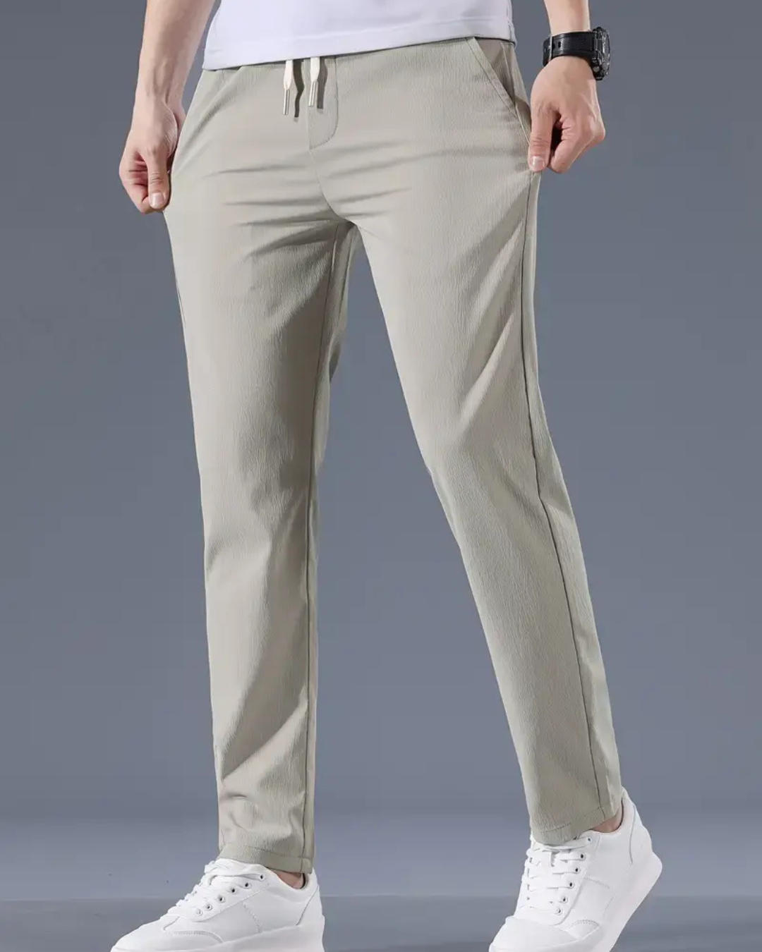 Pantalones cómodos para hombre con tejido antiarrugas®