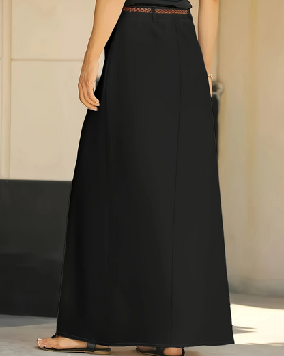 Falda Larga con Cintura Alta y Bolsillos®