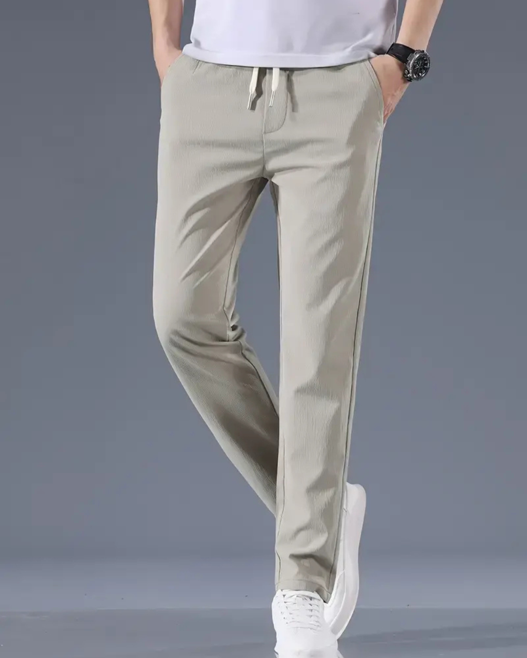 Pantalones cómodos para hombre con tejido antiarrugas®