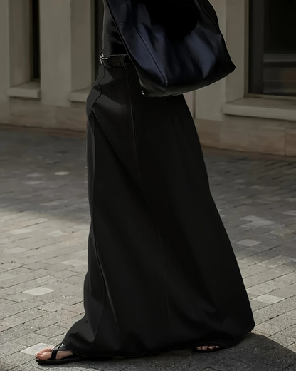 Falda Larga con Cintura Alta y Bolsillos®